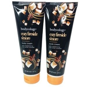 2X Bodycology Cozy Fireside S'more Moisturizing, Rich Body Cream 8 Oz. Ea NEW